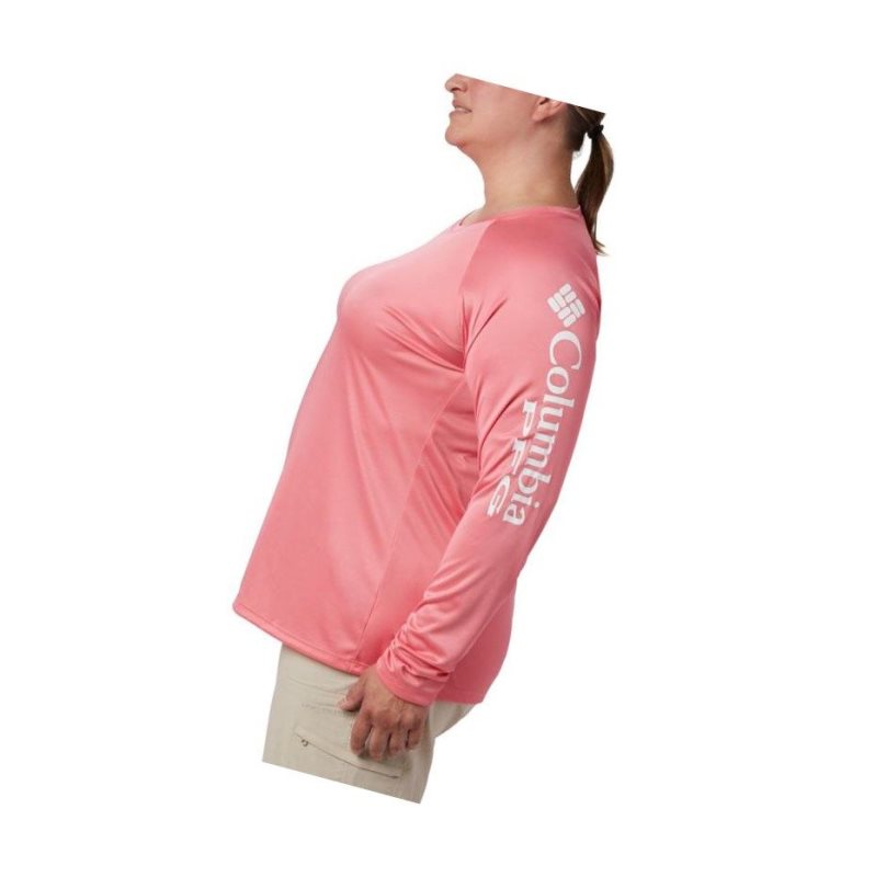 Dámské Mikina Columbia PFG Tidal II Long Sleeve Plus Size Bílé | EFCW-07981