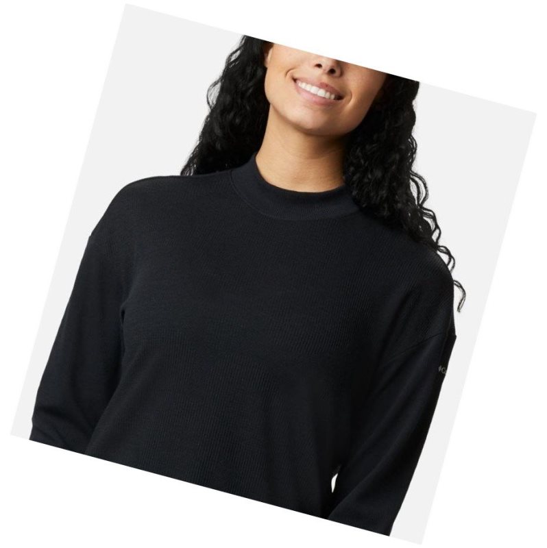 Dámské Mikina Columbia Pine Street Long Sleeve Knit Černé | DONP-93804