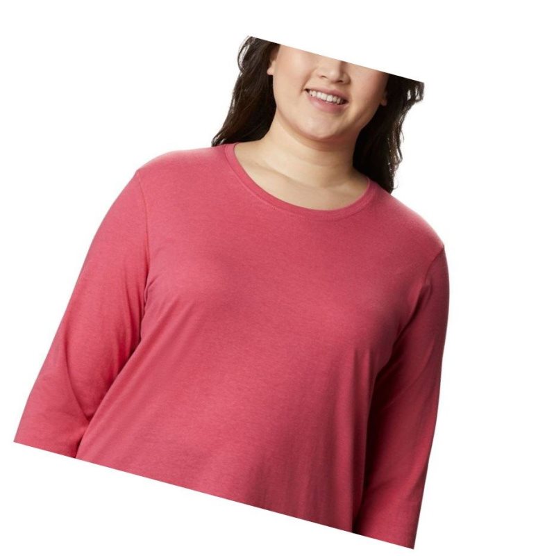 Dámské Mikina Columbia Solar Shield Long Sleeve Plus Size Růžové | KQUD-68301