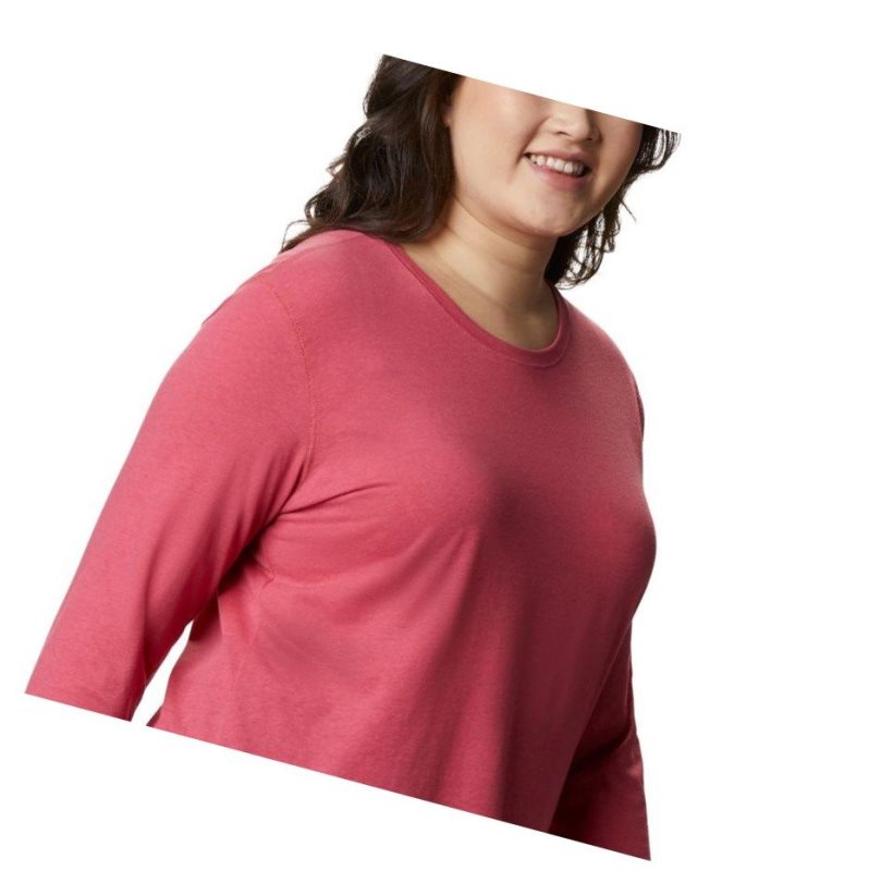 Dámské Mikina Columbia Solar Shield Long Sleeve Plus Size Růžové | KQUD-68301