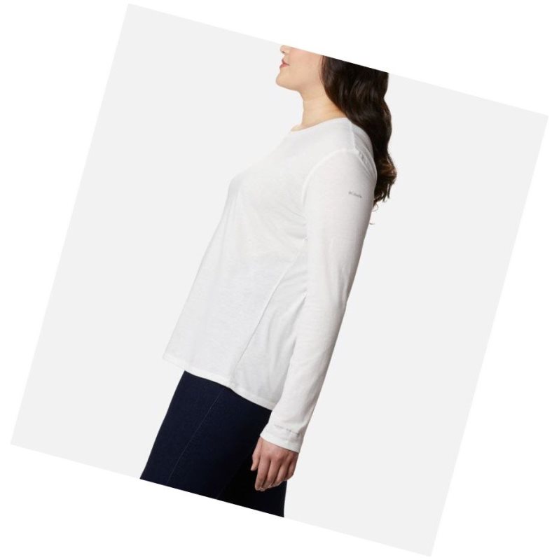 Dámské Mikina Columbia Solar Shield Long Sleeve Plus Size Bílé | IZTX-65079