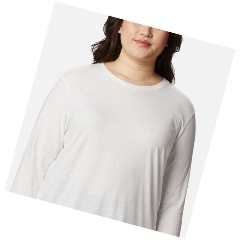 Dámské Mikina Columbia Solar Shield Long Sleeve Plus Size Bílé | IZTX-65079