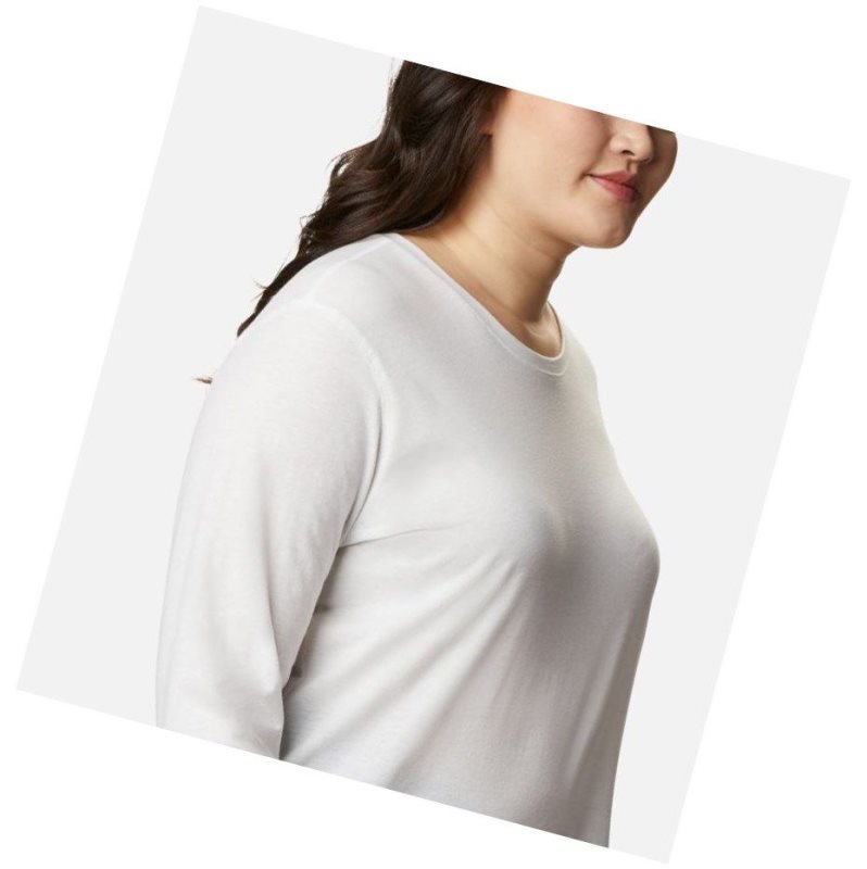 Dámské Mikina Columbia Solar Shield Long Sleeve Plus Size Bílé | IZTX-65079