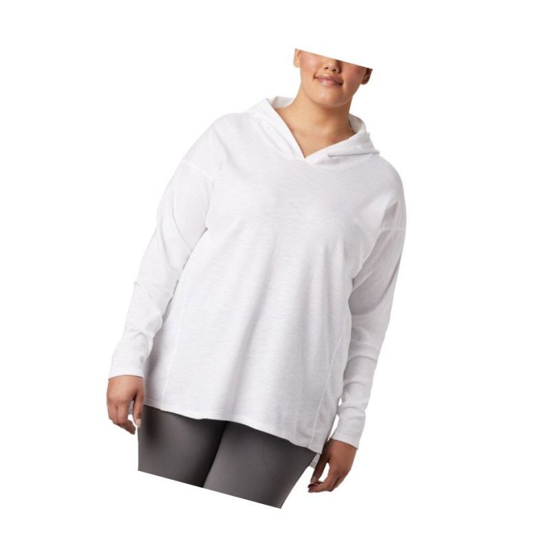 Dámské Mikina s Kapucí Columbia Longer Days Plus Size Bílé | LTFS-49360