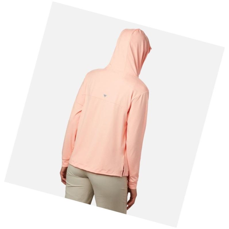 Dámské Mikina s Kapucí Columbia PFG Slack Water Knit Růžové | UKAQ-65417