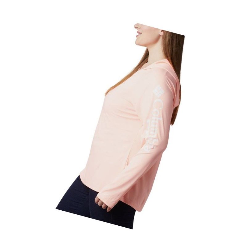 Dámské Mikina s Kapucí Columbia PFG Tidal Deflector Plus Size Růžové | OXLQ-51864