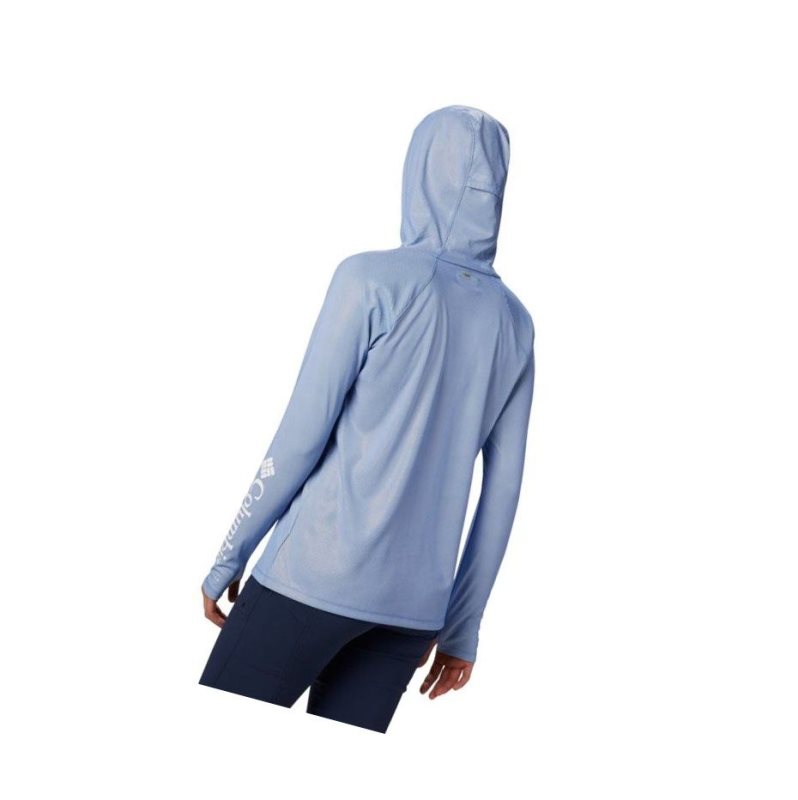 Dámské Mikina s Kapucí Columbia PFG Tidal Deflector Zero Blankyt Šedé | JVRK-02149