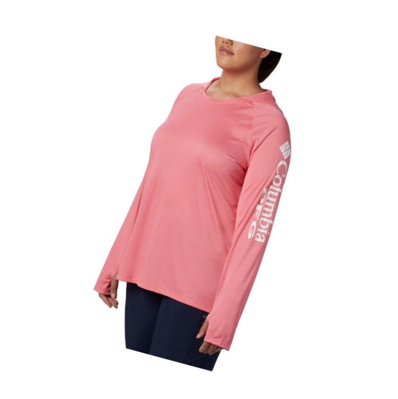 Dámské Mikina s Kapucí Columbia PFG Tidal Plus Size Bílé | WKJR-80941