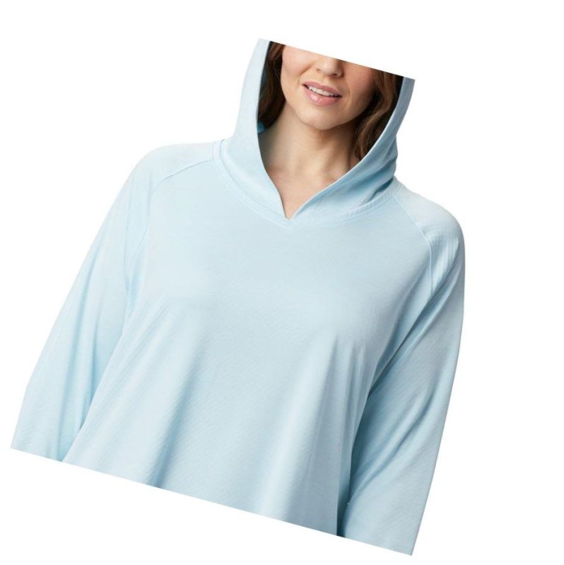 Dámské Mikina s Kapucí Columbia PFG Zero Rules Plus Size Blankyt | WALQ-60158