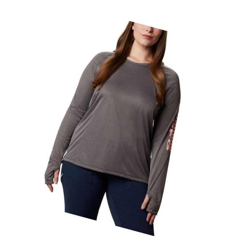 Dámské Mikina s Kapucí Columbia Tidal Heather Plus Size Černé Růžové | XTQH-34508