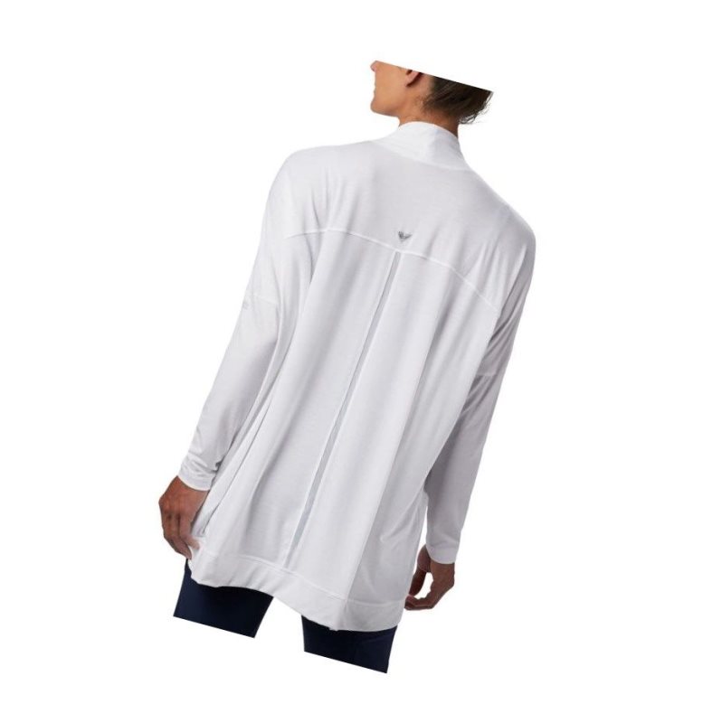 Dámské PFG Fishing Columbia PFG Slack Water Knit Cover Up Wrap Bílé | DQOZ-06358