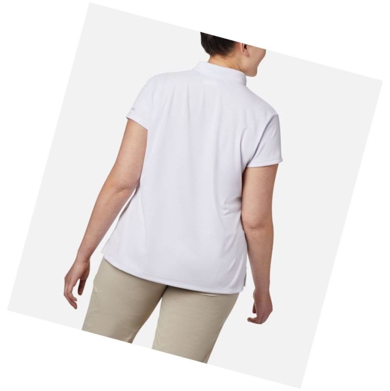 Dámské Polo Triko Columbia PFG Innisfree Short Sleeve Plus Size Bílé | VODC-40759