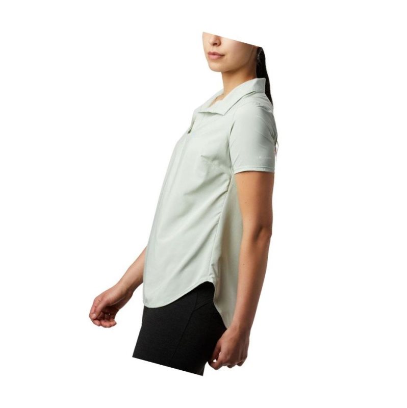 Dámské Polo Triko Columbia Place To Place Short Sleeve Sun Zelene | DHYK-38159