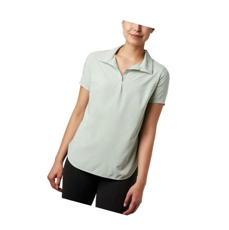 Dámské Polo Triko Columbia Place To Place Short Sleeve Sun Zelene | DHYK-38159