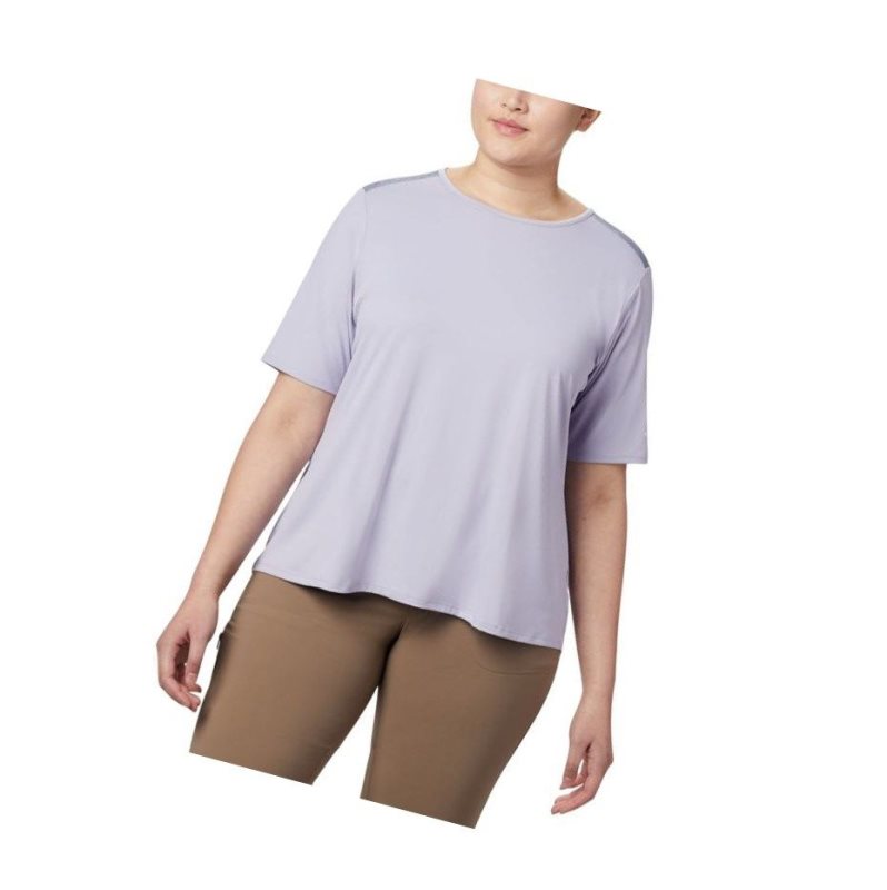 Dámské Tričko Columbia Chill River Short Sleeve Plus Size Fialové | NXCI-24609