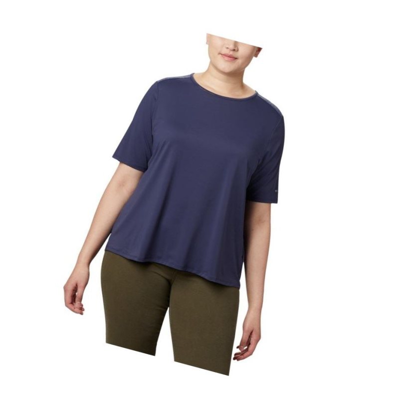 Dámské Tričko Columbia Chill River Short Sleeve Plus Size Tmavě Blankyt | HGBN-60538