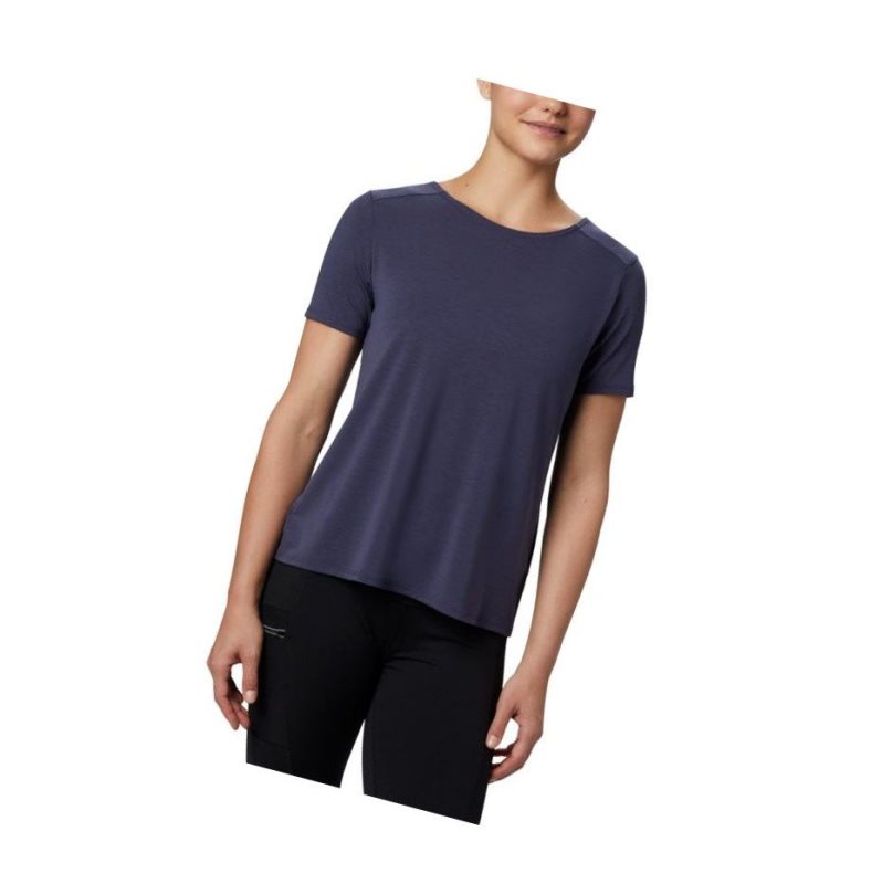 Dámské Tričko Columbia Essential Elements Short Sleeve Tmavě Blankyt | ZYAV-27486