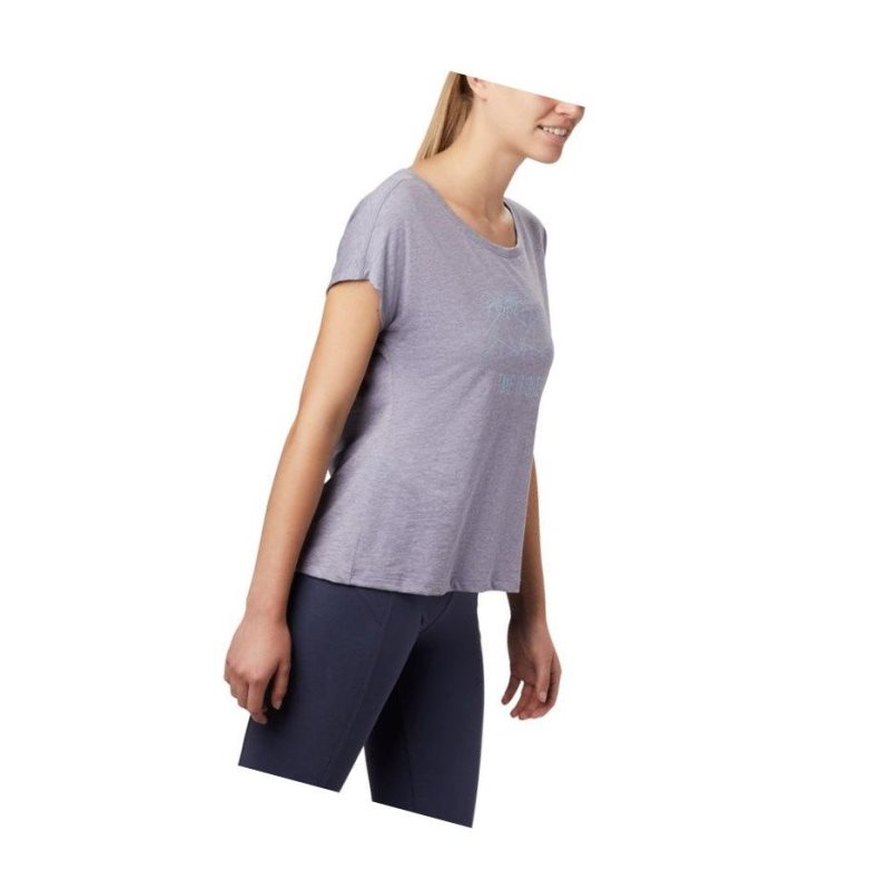 Dámské Tričko Columbia High Dune Short Sleeve Fialové | TEUA-49128