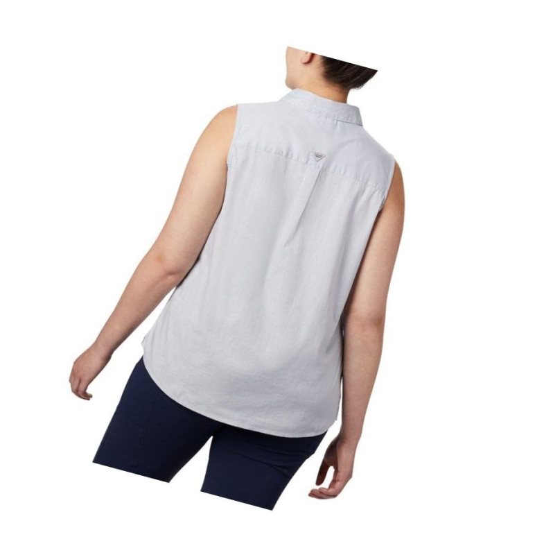 Dámské Tričko Columbia PFG Bonehead Stretch Sleeveless Plus Size Šedé | DWKF-47861