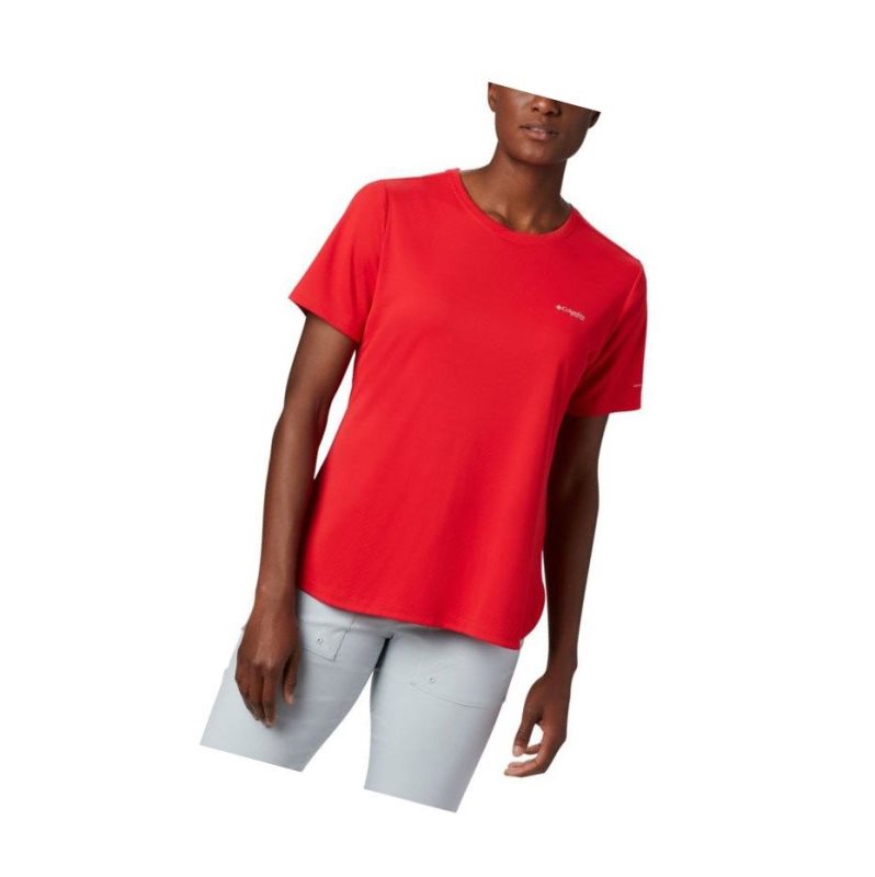 Dámské Tričko Columbia PFG Zero II Short Sleeve Červené | OUIS-62059