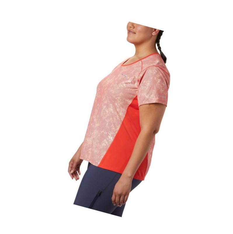 Dámské Tričko Columbia Solar Chill 2.0 Short Sleeve Plus Size Červené | VIHW-15926