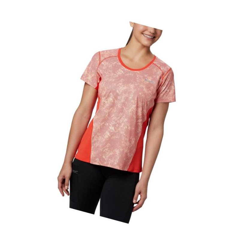 Dámské Tričko Columbia Solar Chill 2.0 Short Sleeve Červené | UCQV-79648