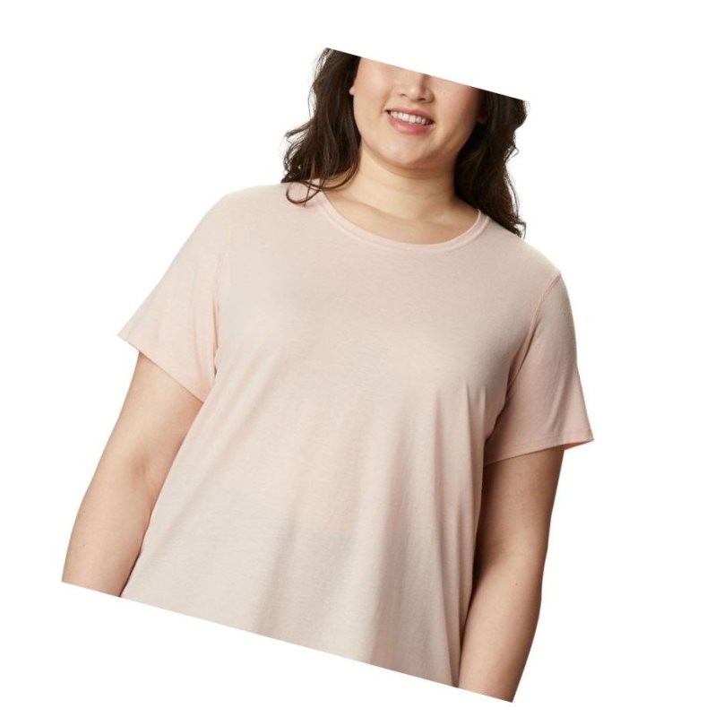 Dámské Tričko Columbia Solar Shield Short Sleeve Plus Size Růžové | RUAI-58241