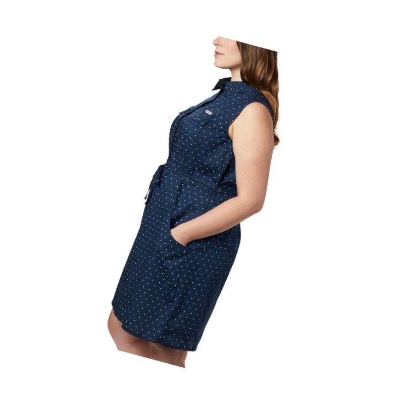 Dámské Šaty Columbia PFG Bonehead Stretch Sleeveless Plus Size Tmavě Blankyt | XTMG-80645