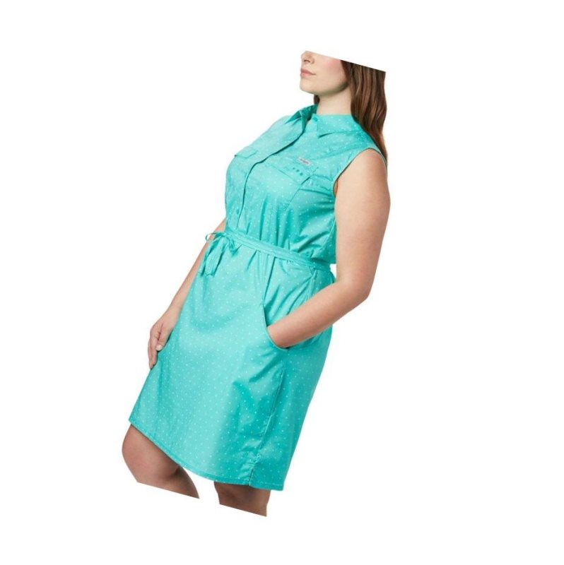 Dámské Šaty Columbia PFG Bonehead Stretch Sleeveless Plus Size Blankyt | WJPD-91308