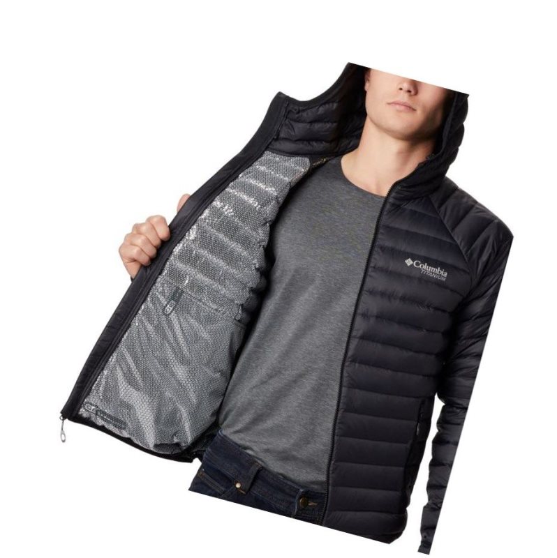 Pánské Bundy Columbia Alpha Trail Hooded Down Černé | TWFL-52714