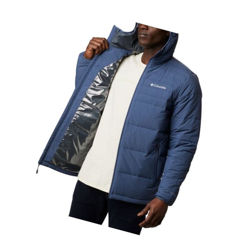 Pánské Bundy Columbia Alpine Tunnel 650 TurboDown Hooded Tmavě Blankyt | FRXH-26587