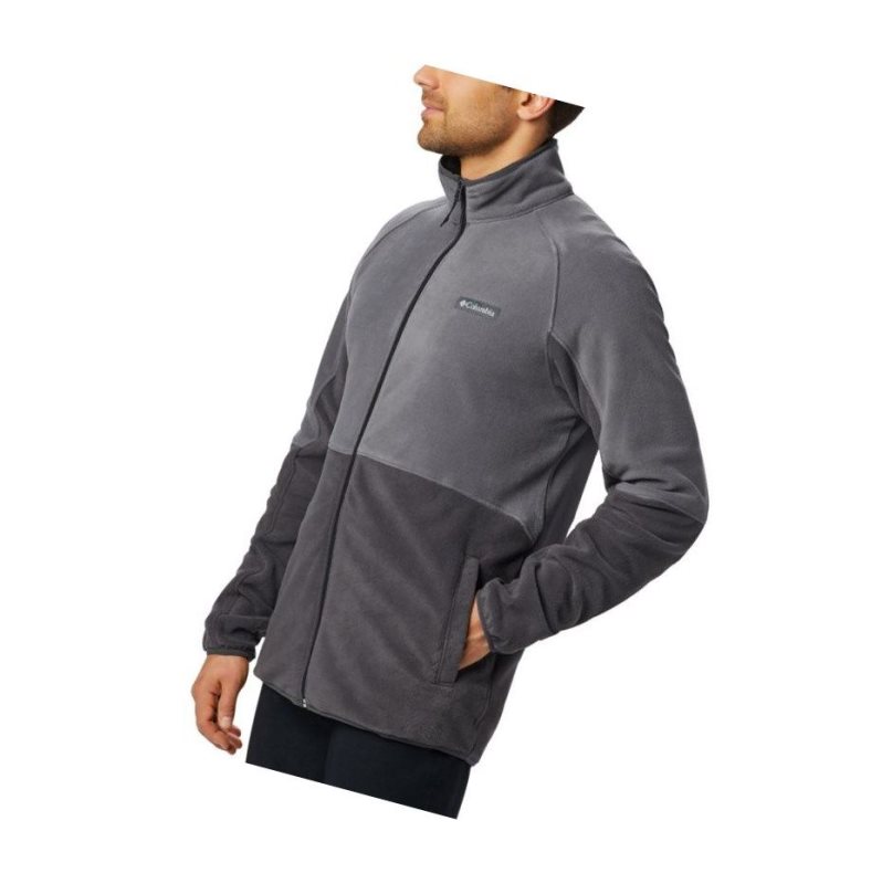 Pánské Bundy Columbia Basin Trail Full Zip Fleece Big Tmavě Šedé | CUOE-29803