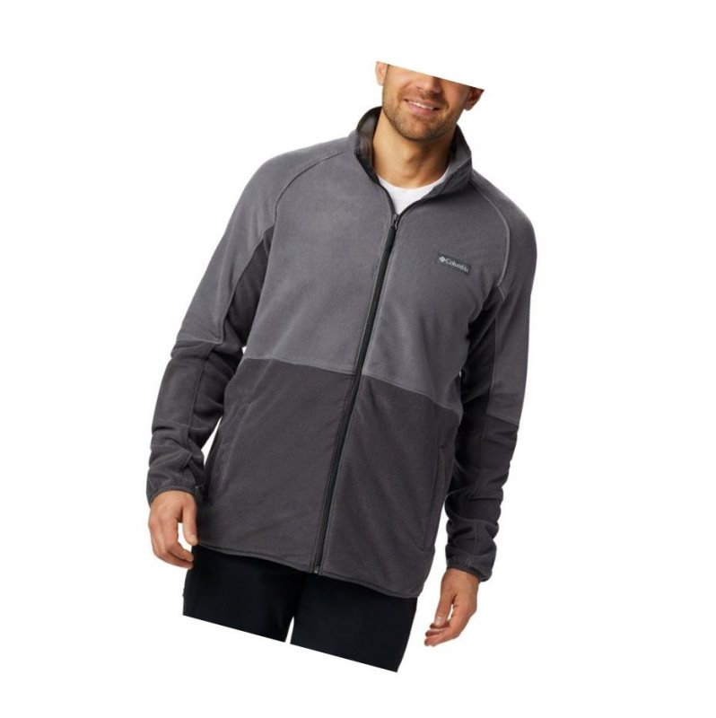 Pánské Bundy Columbia Basin Trail Full Zip Fleece Big Tmavě Šedé | CUOE-29803