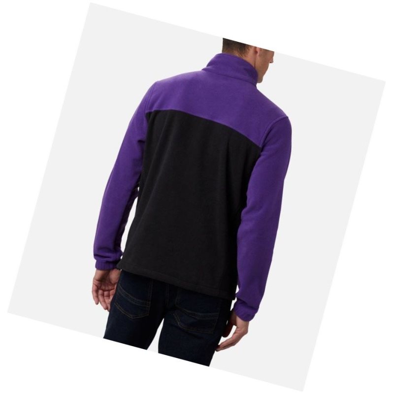 Pánské Bundy Columbia Collegiate Flanker III Fleece - Clemson Fialové Černé | NLAI-13067