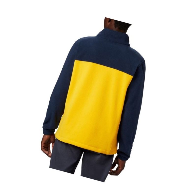 Pánské Bundy Columbia Collegiate Flanker III Fleece - Michigan Tmavě Blankyt Žluté | LFRY-94207