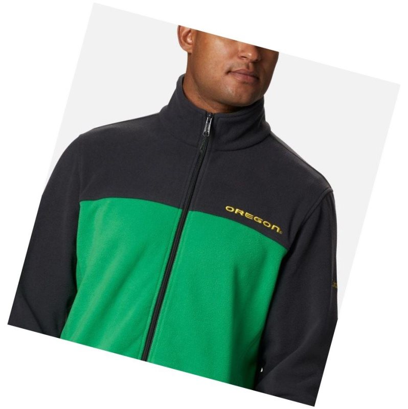 Pánské Bundy Columbia Collegiate Flanker III Fleece - Oregon Tmavě Šedé Zelene | IVLM-58021