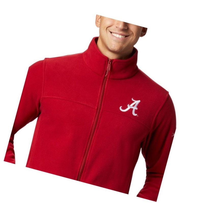 Pánské Bundy Columbia Collegiate Flanker III Fleece - Alabama Červené | XREV-52873