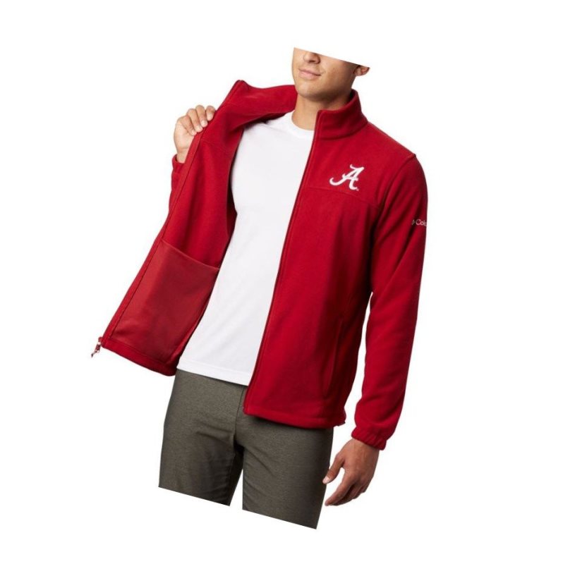 Pánské Bundy Columbia Collegiate Flanker III Fleece - Alabama Červené | XREV-52873