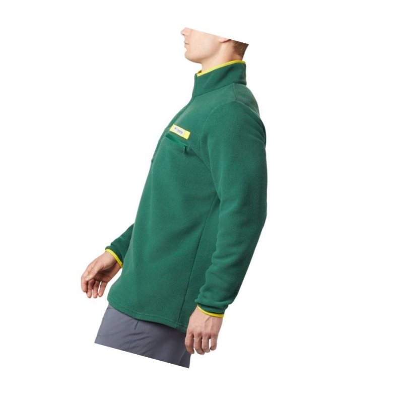 Pánské Bundy Columbia Collegiate PFG Harborside Fleece - Oregon Zelene | RDEP-84213