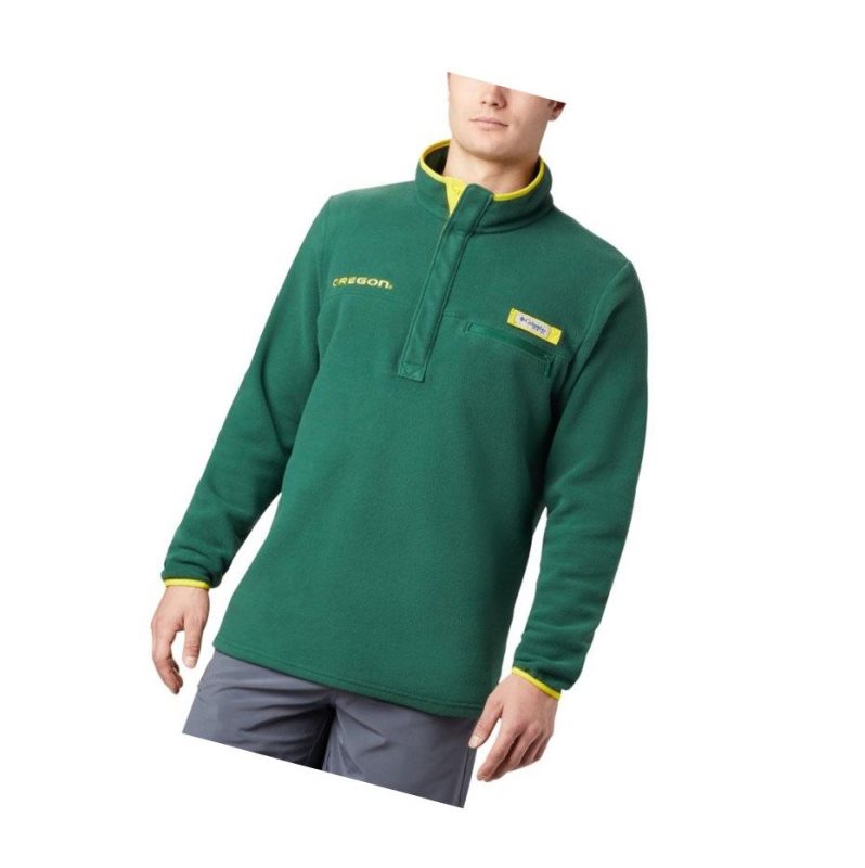 Pánské Bundy Columbia Collegiate PFG Harborside Fleece - Oregon Zelene | RDEP-84213