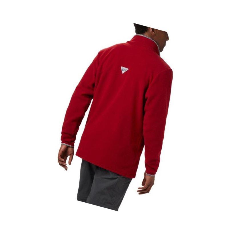 Pánské Bundy Columbia Collegiate PFG Harborside Fleece - Alabama Červené | FUPT-36518