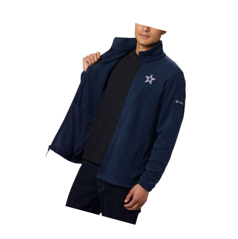 Pánské Bundy Columbia Flanker III Full Zip Fleece - Dallas Cowboys Tmavě Blankyt | CJVL-21976