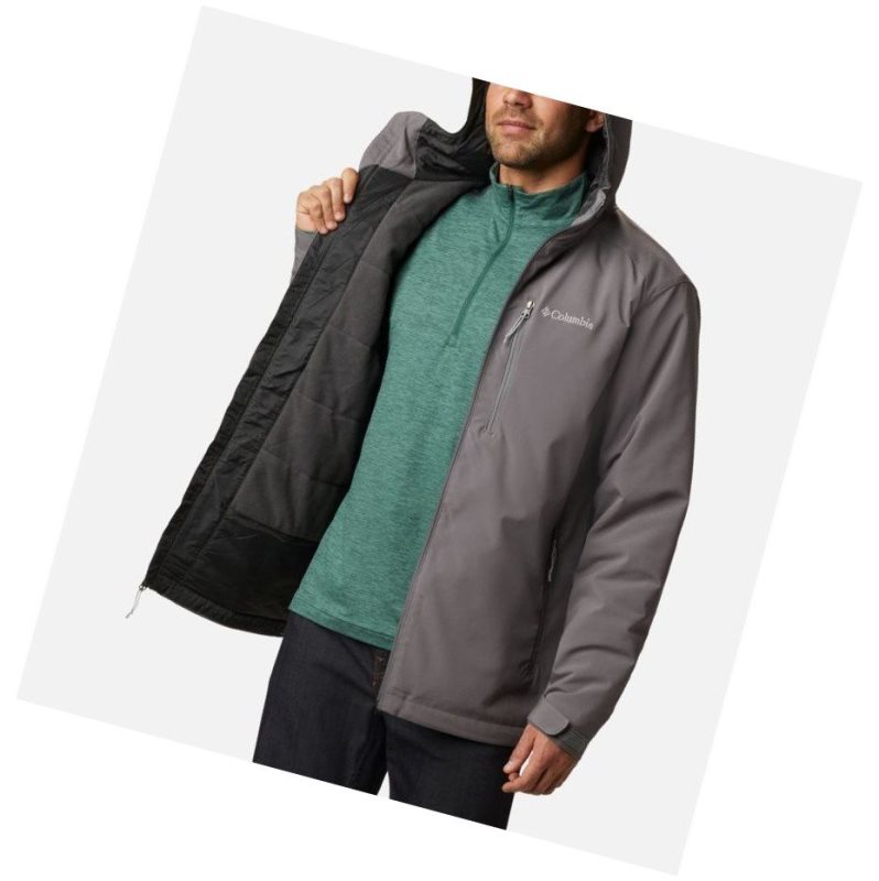 Pánské Bundy Columbia Gate Racer Softshell Šedé | QUTM-43867