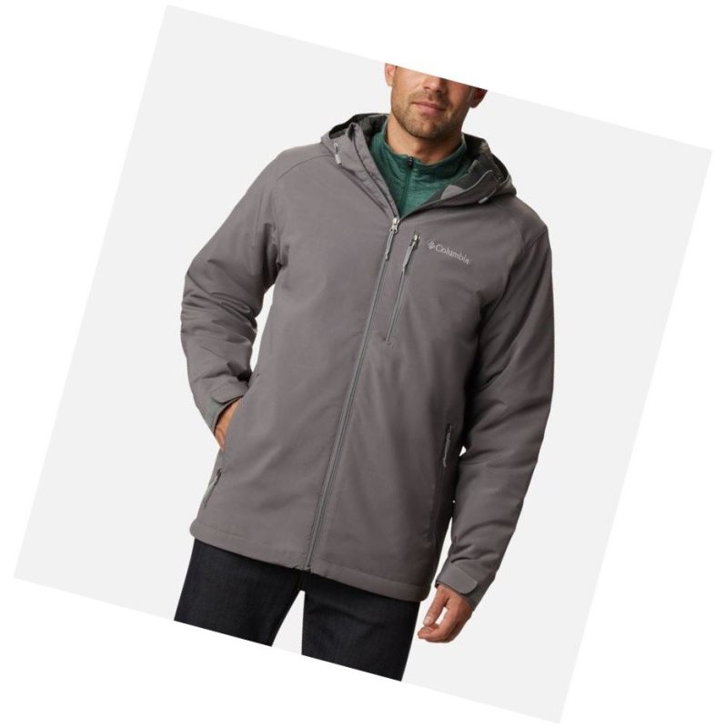 Pánské Bundy Columbia Gate Racer Softshell Šedé | QUTM-43867