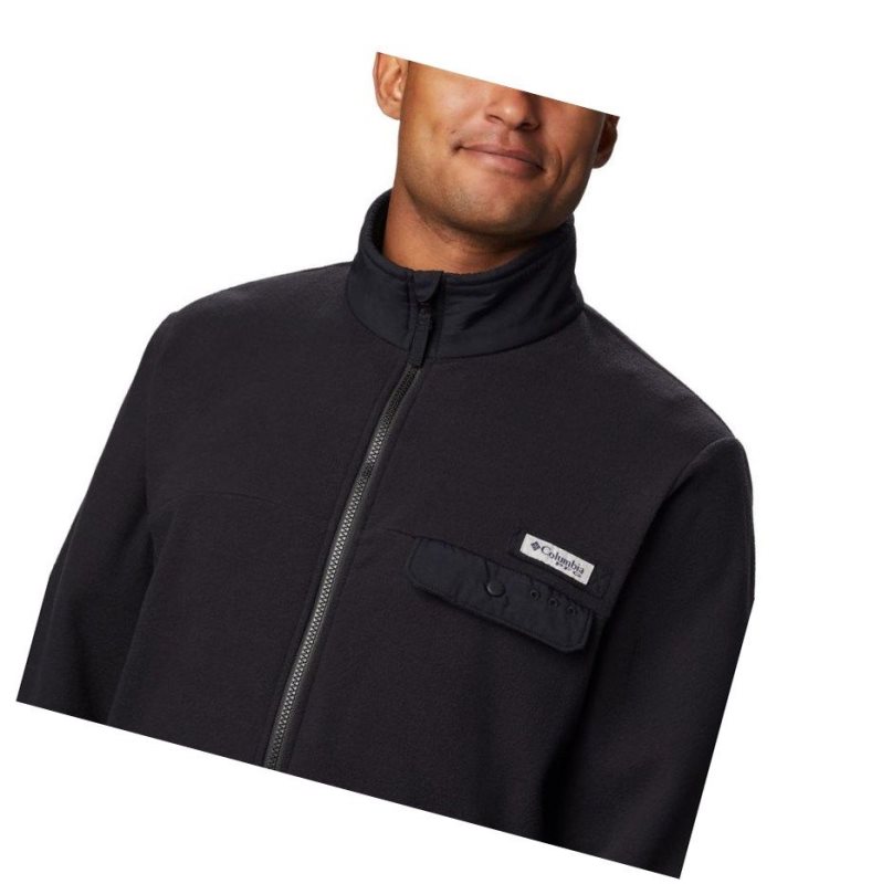 Pánské Bundy Columbia Harborside II Fleece Full Zip Černé | AHJO-30926