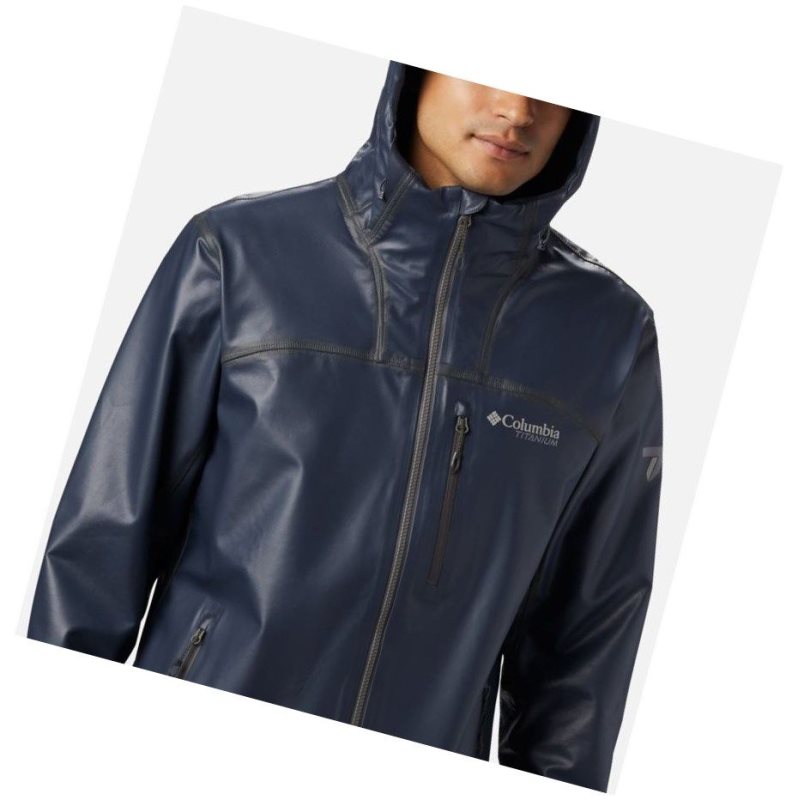 Pánské Bundy Columbia OutDry Ex Stretch Hooded Shell Tmavě Blankyt | BTWI-96073