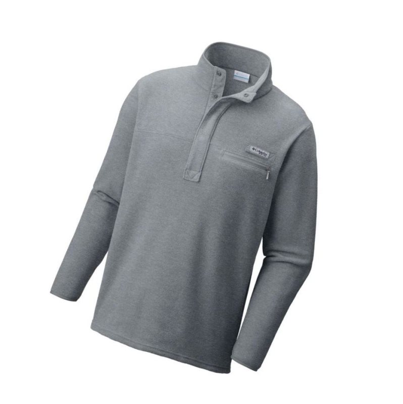 Pánské Bundy Columbia PFG Harborside Fleece Šedé | RGXI-57803