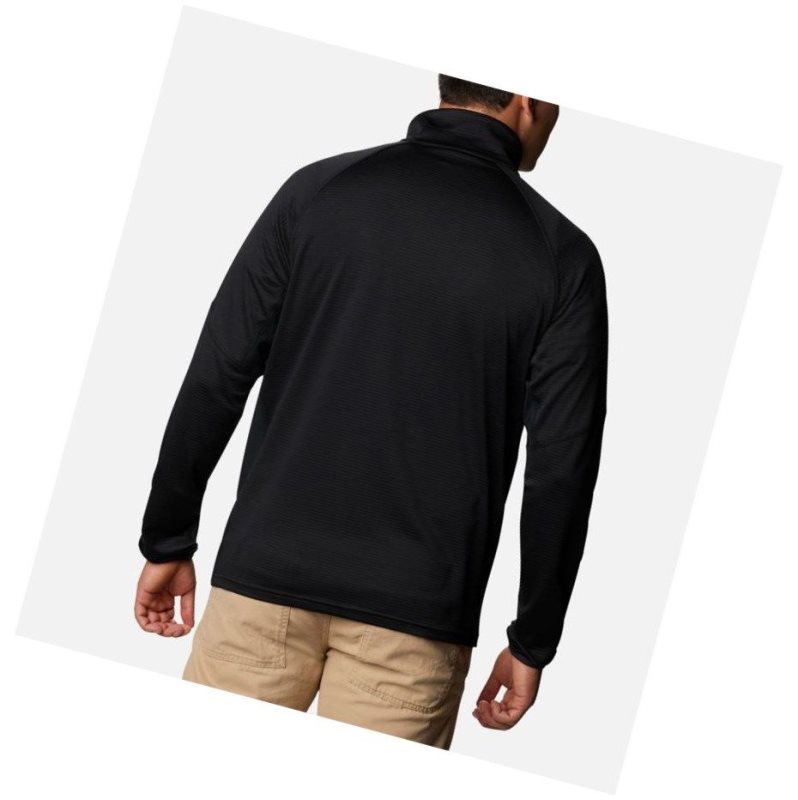 Pánské Bundy Columbia Single Canyon Half Zip Fleece Černé | XQJL-38120