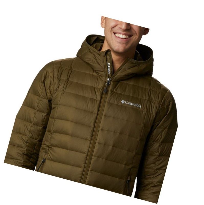 Pánské Bundy Columbia Voodoo Falls 590 TurboDown Hooded Puffer Olivy Zelené | WPUD-83612