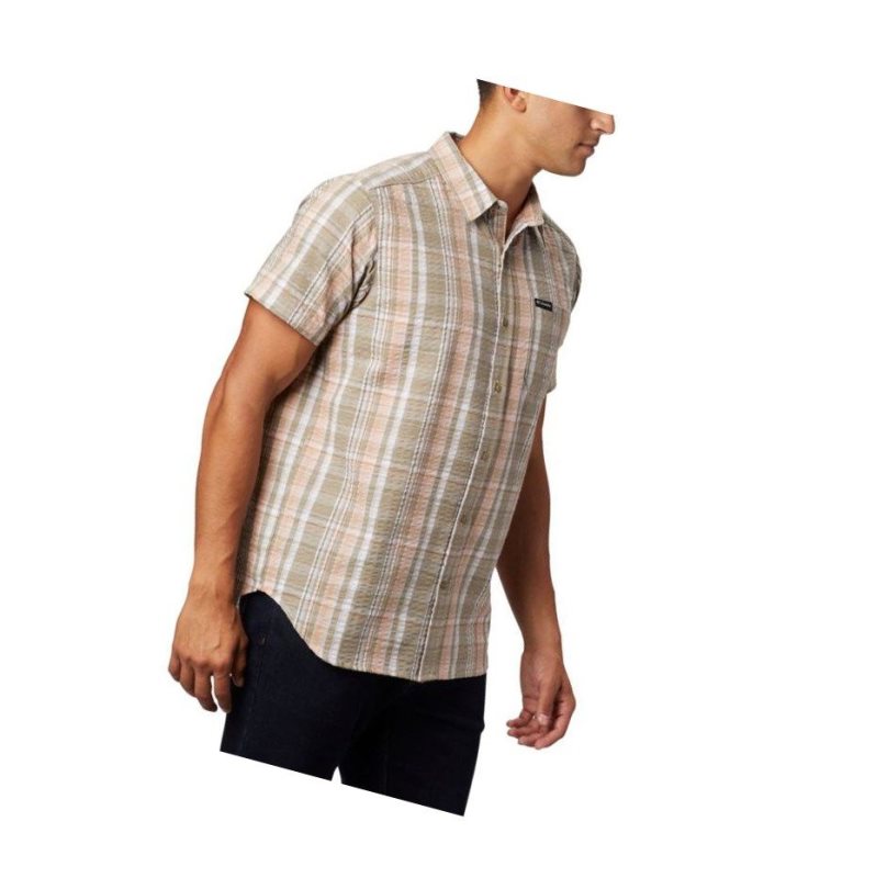 Pánské Košile Columbia Brentyn Trail Short Sleeve Seersucker Big Světle Koralove | ZXHM-53049